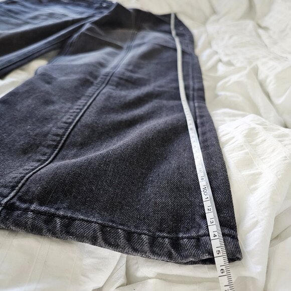 Insilence Women Daily Divided Low Waisted Wide Denim Jeans - 2024 - Black - Sz M - Picture 13 of 16